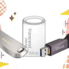 Trzy pendrive'y: SanDisk, Transcend 64GB USB 3.0 i iDiskk. Jaki pendrive do Windows 10? Wybierz najlepszy!