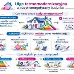 Audyt energetyczny budynku to klucz do ulgi termomodernizacyjnej. Pozwala na analizę, wybór rozwiązań i rozliczenie wydatków.