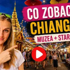 Co zobaczyć w Chiang Mai? Kobieta wskazuje na nocny market i świątynie.