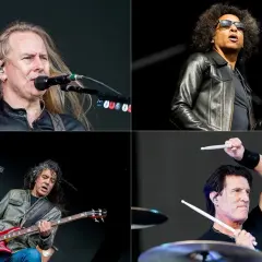 Członkowie Alice in Chains: wokalista z długimi blond włosami, wokalista w okularach przeciwsłonecznych, basista i perkusista.