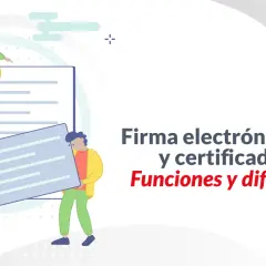 Personas trabajando con un documento y un certificado digital. El certificado digital y electrónico es lo mismo.