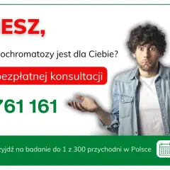 Mężczyzna z zaskoczoną miną trzyma kapsułki z napisem Fe.