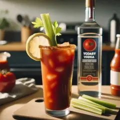 Przepis na drink Bloody Mary: wódka, sok pomidorowy, seler, cytryna i sos. Idealny na brunch!