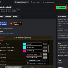 Pobierz Cloth Config API, bibliotekę konfiguracji dla modów Minecraft. Strona zawiera opcje pobierania i informacje o kompatybilności.