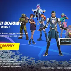 Postacie z Fortnite prezentują karnet bojowy. Kup go za 950 V-dolców i odblokuj nagrody!