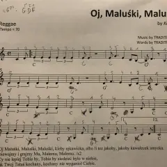 Nuty do kolędy na pianino "Oj, Maluški, Maluški". Tempo 70.