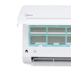 Filtros de aire acondicionado Midea limpios y listos para purificar el ambiente.