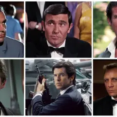 Sean Connery, George Lazenby, Roger Moore, Timothy Dalton, Pierce Brosnan i Daniel Craig – oto aktorzy, którzy grali Jamesa Bonda.