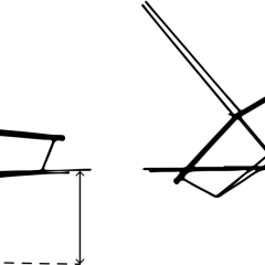 Illustrazioni di una barca a vela: una vista frontale e una laterale inclinata, che mostrano il significato di "sopravento" e l'immersione dello scafo.