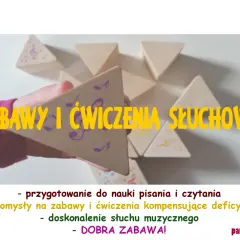 Drewniane trójkąty z nutkami do zabawy i ćwiczeń słuchowych. Doskonałe do nauki pisania, czytania i rozwijania słuchu muzycznego.
