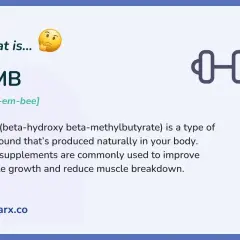 HMB (beta-hydroxy beta-methylbutyrate) to związek naturalnie występujący w organizmie, wspierający wzrost mięśni.
