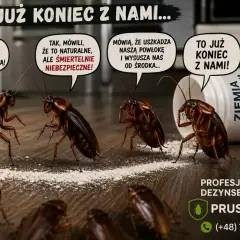 Karaluchy panikują, bo rozsypano ziemię okrzemkową. To śmiertelnie niebezpieczne dla owadów, skutecznie je zwalcza.