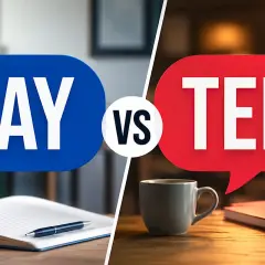 Due fumose bolle di dialogo, una blu con "SAY" e una rossa con "TELL", contrapposte. Cosa dire e cosa raccontare?
