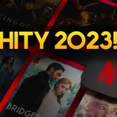 Plakaty filmów Netflix z napisem "HITY 2023!".