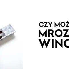 Czerwone wino wlewane do pojemnika na kostki lodu. Czy wino zamarza? Pytanie na białym tle.