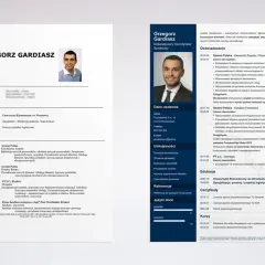 Zdjęcie przedstawia fragment CV z zaznaczonymi na czerwono błędami i zielonym zaznaczeniem poprawnych elementów.