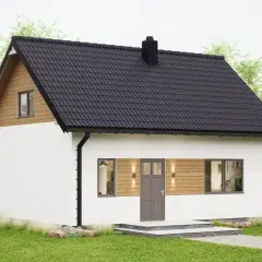 Urocza działka rekreacyjna z białym domkiem, drewnianymi akcentami i zadbanym ogrodem. Idealne miejsce na wypoczynek.
