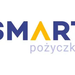 Logo "SMART pożyczka" z żółtym trójkątem w literze A. Idealne rozwiązanie, by rozłożyć pożyczkę na raty.