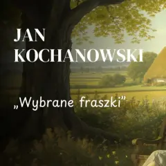 Jan Kochanowski, mistrz fraszek, odpoczywa na ławce w sielskim krajobrazie.