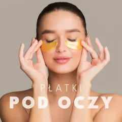 Kobieta z złotymi płatkami pod oczy. Czy płatki pod oczy są jednorazowe? To pytanie nurtuje wiele osób dbających o cerę.