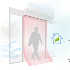 La cortina de aire para que sirve: crea una barrera invisible que evita la entrada de frío, calor, polvo, insectos y malos olores, mejorando el confort y la eficiencia energética.