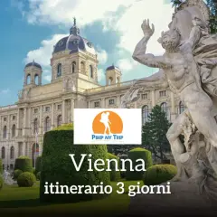 Statua imponente e edificio storico a Vienna. Un'idea per il tuo itinerario Vienna 3 giorni.