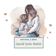 Czułe objęcie matki i dziecka. Ilustracja podkreśla, jak ważna jest rola matki w życiu dziecka, dając mu poczucie bezpieczeństwa i miłości.