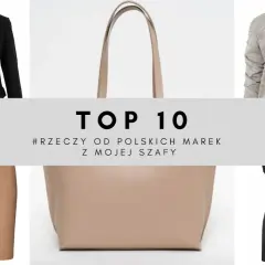 Top 10 rzeczy od polskich marek odzieżowych męskich: czarna marynarka, beżowa spódnica, szary sweter, czarna sukienka.