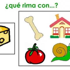 ¿Qué rima con queso? Un hueso, una casa, un tomate o un caracol. Ejercicio de conciencia fonológica infantil.