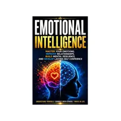 Discover the best ways to improve emotional intelligence. This image shows a brain split into two halves: one fiery and heart-filled, the other cool and connected.