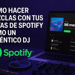 Un DJ profesional muestra cómo mezclar canciones de Spotify en una laptop y controlador.