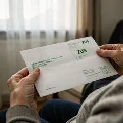Osoba czyta pismo z ZUS, być może dotyczące dodatku pielęgnacyjnego ZUS.