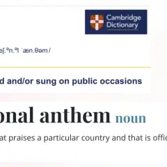 Definicje "national anthem" z Cambridge Dictionary i Merriam-Webster. Hymn narodowy, pieśń kraju, której nie zastąpi ciebie nikt tekst.