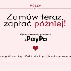 Zamów teraz, zapłać później z PayPo! Wybierz wygodną płatność w ciągu 30 dni lub na raty.