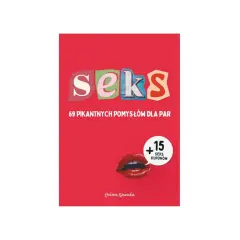 Okładka książki "Seks. 69 pikantnych pomysłów dla par" z grafiką ust i informacją o kuponach.