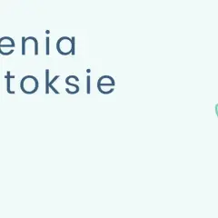 Zalecenia po botoksie: schematyczny rysunek twarzy z zastrzykiem w czoło i kropkami na skórze.