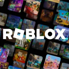 Logo Roblox otoczone miniaturkami gier. To najlepsza gra w roblox, pełna przygód i zabawy.