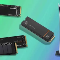 Disque dur SSD M.2 NVMe, comme le Samsung 980 PRO et le WD_BLACK SN850, à côté d'une console PS5.