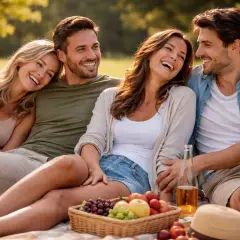 Uśmiechnięci ludzie na pikniku, świetne miejsce, gdzie poznawać dziewczyny.