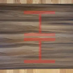 Visual guide on how to measure for LVP flooring. The image shows wood-look planks with a red overlay highlighting measurement points.