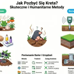 Jak pozbyć się kreta? Roślinne bariery, domowe odstraszacze, siatki i pułapki to skuteczne metody.