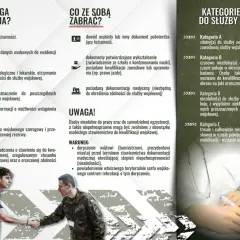Młody mężczyzna ściska dłoń żołnierza, przechodząc kwalifikację wojskową. Dokumenty i kategorie zdolności do służby wojskowej.
