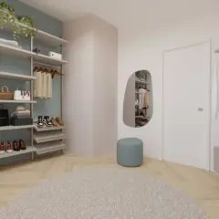 Organizzazione e stile: ecco come costruire una cabina armadio funzionale con scaffali, appendiabiti e scarpiere.