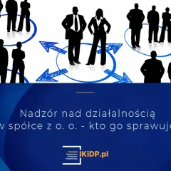 Sylwetki ludzi w kręgach połączonych strzałkami, symbolizujące nadzór i strukturę organizacyjną.
