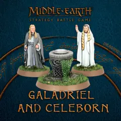 Galadriela i Celeborn, postacie z gry strategicznej Middle-earth, gotowi do bitwy.