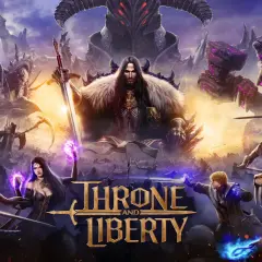 Bitwa o tron i wolność w świecie fantasy. Bohaterowie walczą z potężnymi przeciwnikami, a w tle widać złowrogiego demona.