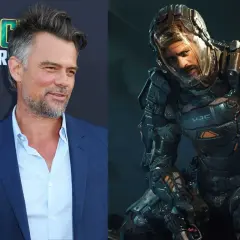 L'acteur Josh Duhamel, qui prête sa voix à Jacob Lee, le protagoniste du jeu vidéo Callisto Protocol, en armure futuriste.