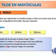 Regla de tilde en mayúsculas: nombres propios como Ángel, África y Úrsula llevan tilde.