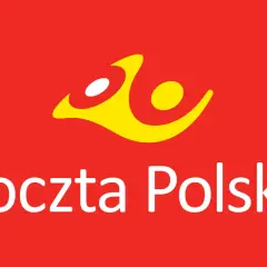 Logo Poczty Polskiej na czerwonym tle. Symbolizuje ruch i dynamikę, a pod nim napis "Poczta Polska". Może być używane przy zgłaszaniu poczta polska skargi.