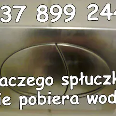 Zabudowana spłuczka nie pobiera wody. Zadzwoń pod numer 737 899 244, aby uzyskać pomoc.